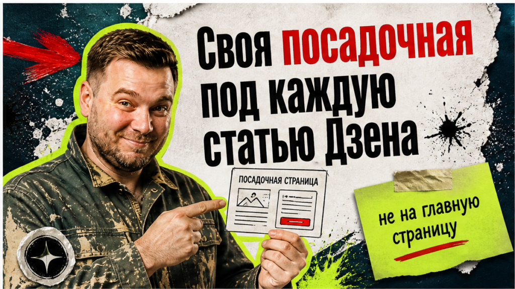 Иллюстрация: отдельная посадочная страница под каждую статью Дзена