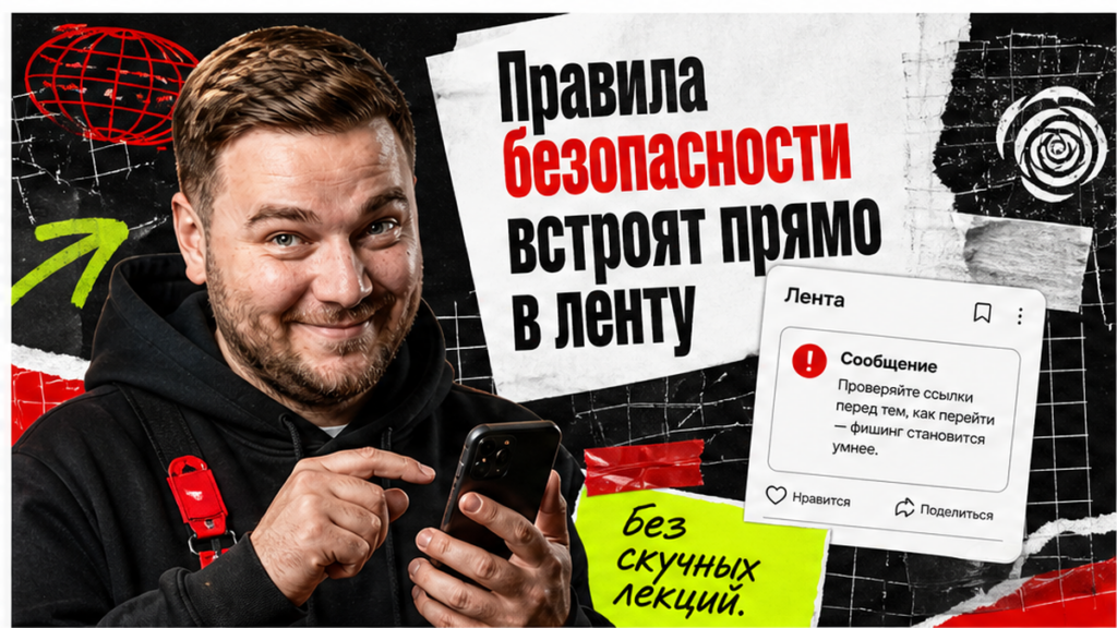 Иллюстрация: правила безопасности встраивают прямо в ленту мессенджера